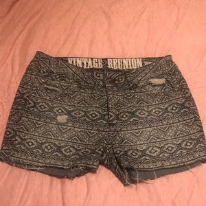 Vintage Reunion Rewash Distressed Jean shorts